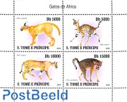 Cats 4v m/s  (issued 31 dec 2007 but with year 2008 on stamps, see Michel cat.)