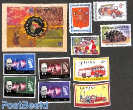 Smal lot unused stamps Fire fighters