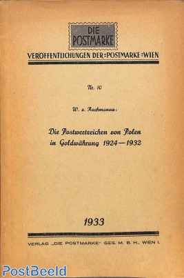 Die Postwertzeichen von Polen in Goldwährung 1924-1932