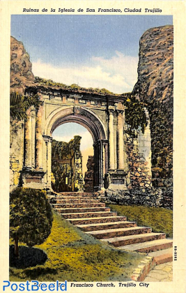 Postcard 9c, Ruins of San Francisco Church