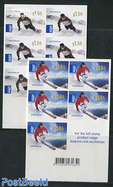 Skiing 2 foil booklets