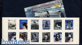 Penguins booklet with 12 stamps s-a