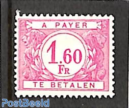 1.60Fr, postage due, stamp out of set
