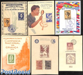 Lot with 10 commemorative special cards with stamps