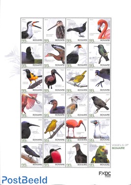 Birds Bonaire m/s, personal stamps