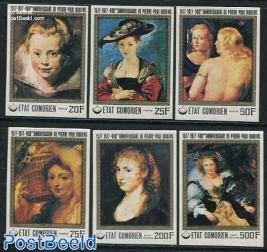 Rubens paintings 6v, Imperforated