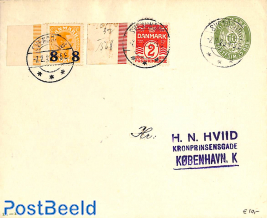 Envelope 10o, uprated from SVENDBORG to Copenhagen