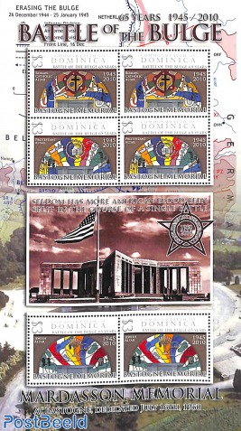 Sheet with personal stamps, Battle of Bulge