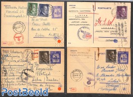 Lot  4 postcards WWII