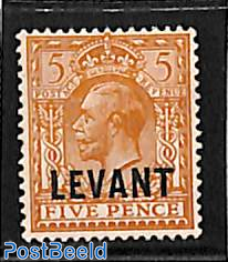 Levant, 5p, Stamp out of set