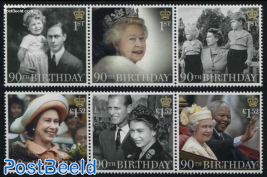 Queen Elizabeth 90th Birthday 6v (2x[::])