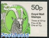 Def. booklet, Bagot goat, 12.5p stamp at left