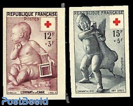 Red Cross 2v, imperforated