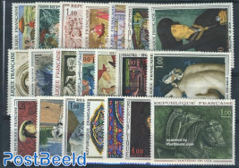 Art stamps France 1966/1970 (21 stamps)