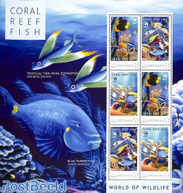 Sheet with personal stamps, Coral Reef Fish