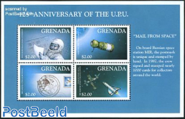 Space post, 125 years UPU 4v m/s