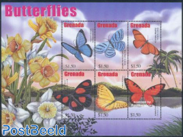 Butterflies 6v m/s /Common morpho
