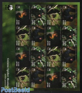 WWF, Spider Monkey m/s with 4 sets