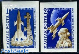 First manned space flight 2v imperforated