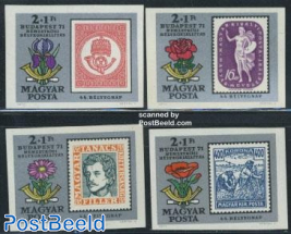 Stamp exposition 4v imperforated