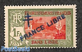 1Fa, FRANCE LIBRE, Stamp out of set