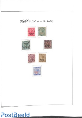 Lot Victoria stamps o/*, Nabha