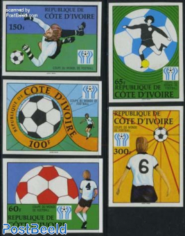World cup football 5v imperforated