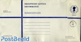 Registered letter 40p+10p 289x152mm