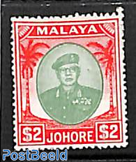 Johore, 2$, stamp out of set