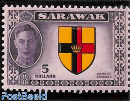 5$, Sarawak, Stamp out of set