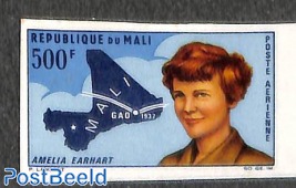 Amelia Earhart 1v, imperforated