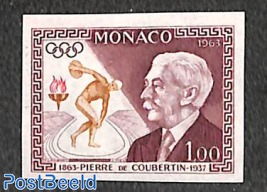 Pierre de Coubertin 1v, imperforated