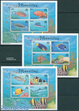 Definitives, fish 3 s/s