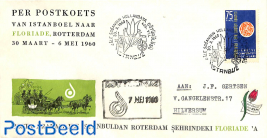 Postcal coach from Isrtanbul to Floriade Rotterdam, special cover
