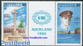 NZ 90 stamp expo 2v+tab [:T:]