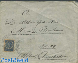 Envelope send by nightespress from Dutch Indies to Amsterdam