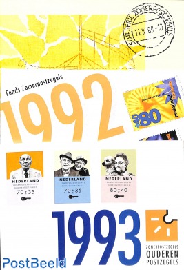 3 summer welfare thanking cards / 3x zomerzegel bedankkaart