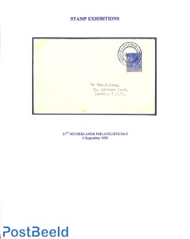 Cover with postmark XXI Ned. Philatelistendag 1930