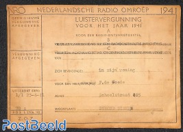 Luistervergunning / Listening permit, Nederlandsche Omroep 