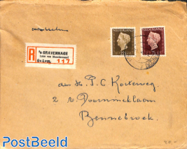 Registered letter from 's Gravenhage to Bennebroek
