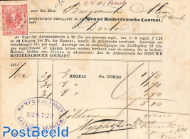 Seamail from Rotterdam. Receipt from Rotterdam Newspaper 