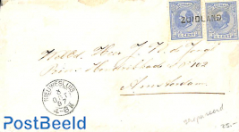 Small envelope from Nieuwesluis to Amsterdam, see postmark. ZUIDLAND LANGSTEMPEL