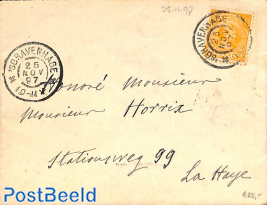 Cover from and to The Hague. See the Hague postmark. C.25