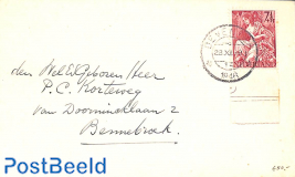 Card from Deventer to Bennebroek with 7.5c stamp