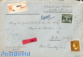 Registered valued letter from Doorn to Ede