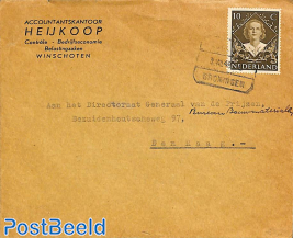 Envelope from Groningen to The Hague, RAILWAY POST