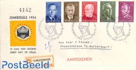 Famous persons FDC, closed flap, typed address
