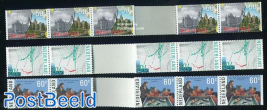 Amsterdam coil stamps 3 strips of 11 stamps