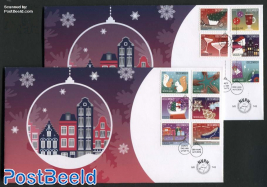 December stamps 11v FDC (2 covers)