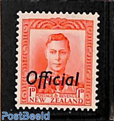 On Service, 1p, Scarlet, Stamp out of set